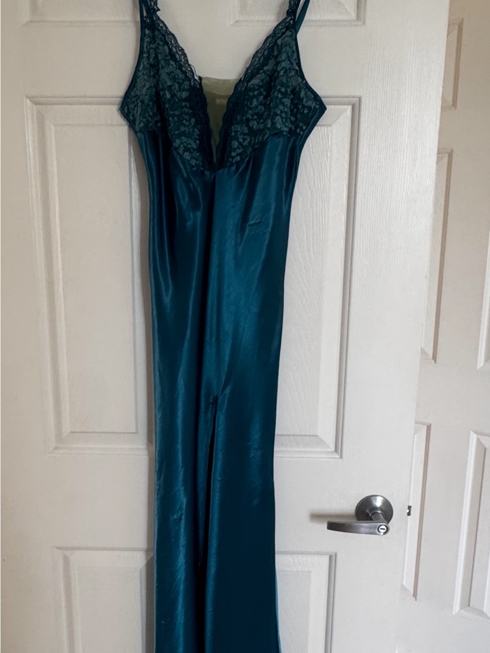 Victoria's Secret Vintage Lace-Trim Rare Gold Label Maxi Slip Dress